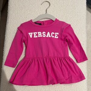 Versace Kids Fuchsia Long Sleeve Dress